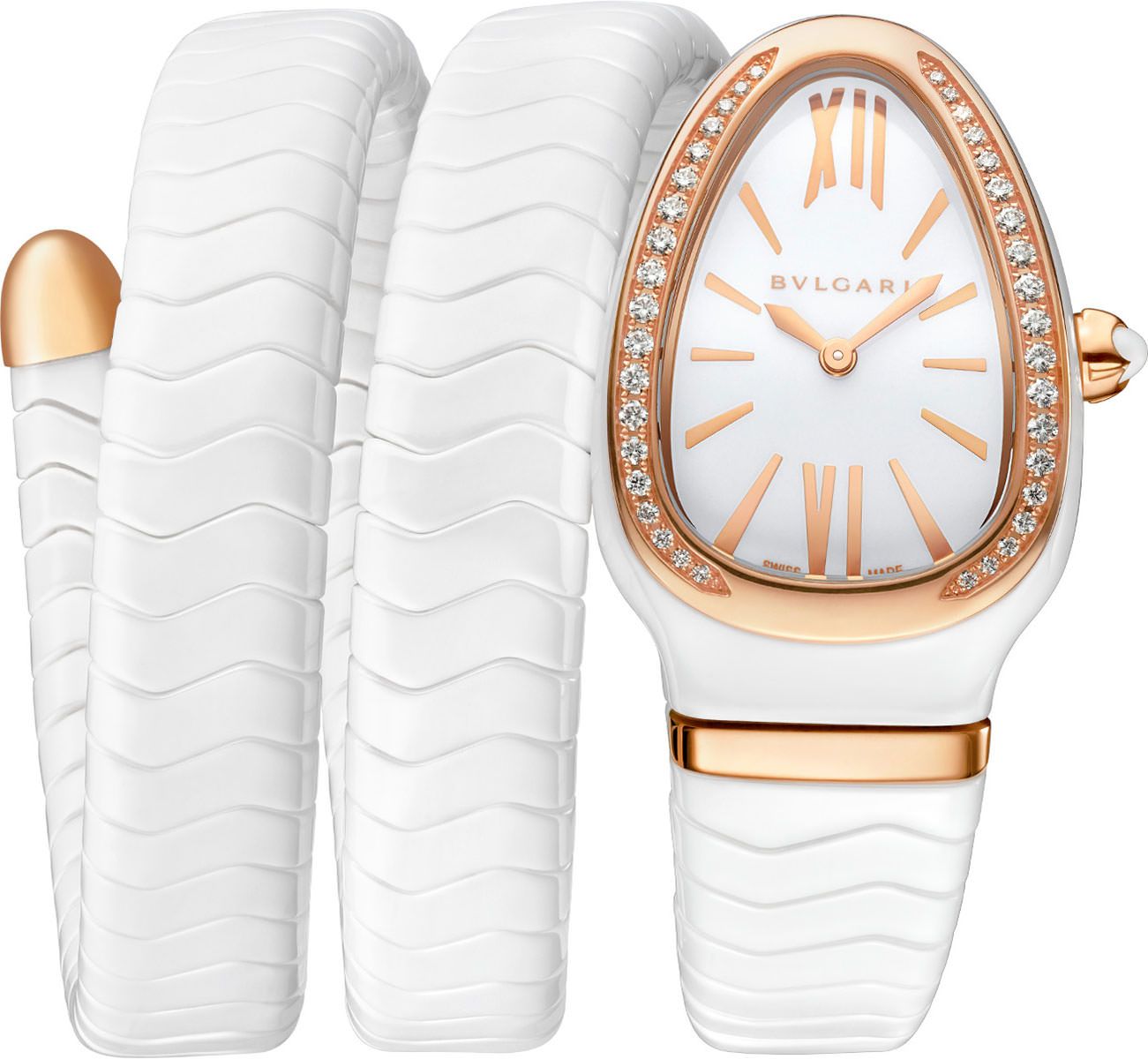 Bvlgari Serpenti Spiga 35Mm Ceramic Ladies Watch