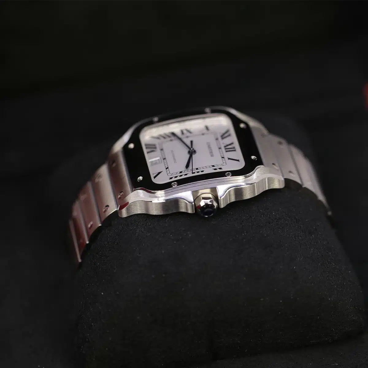 Cartier Santos Wssa0018 Silvered Opaline Dial 39.8Mm Stainless Steel Men’S Watch