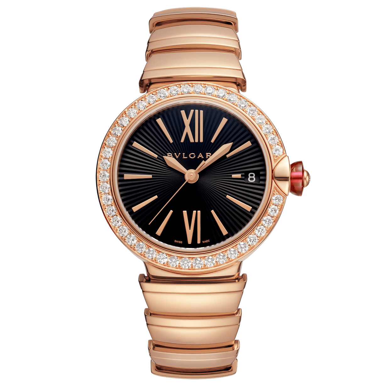 Bvlgari Lvcea Rose Gold And Diamond 33Mm Ladies’ Watch