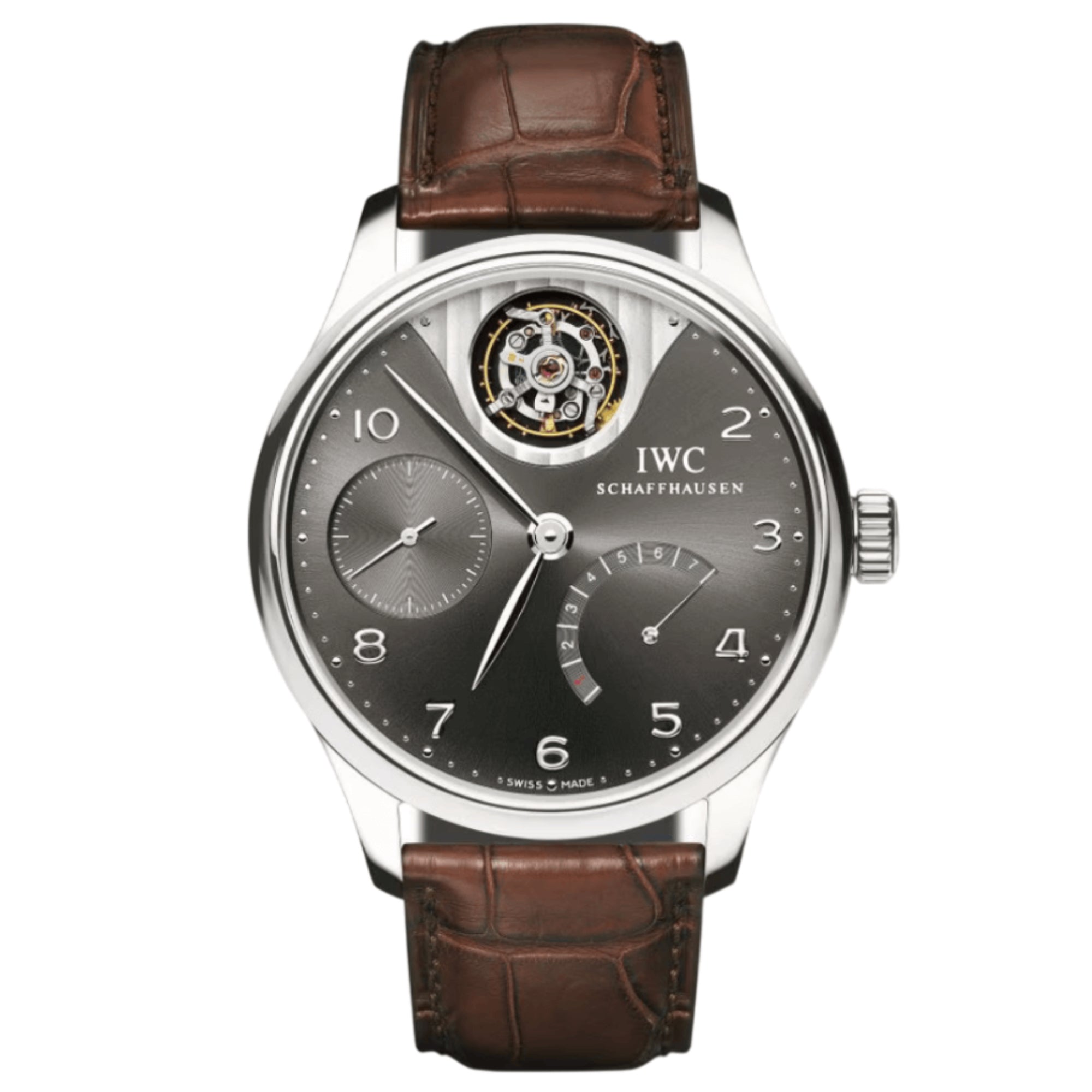 IWC Portuguese Tourbillon Mystere IW504207 White Gold With Gray Dial