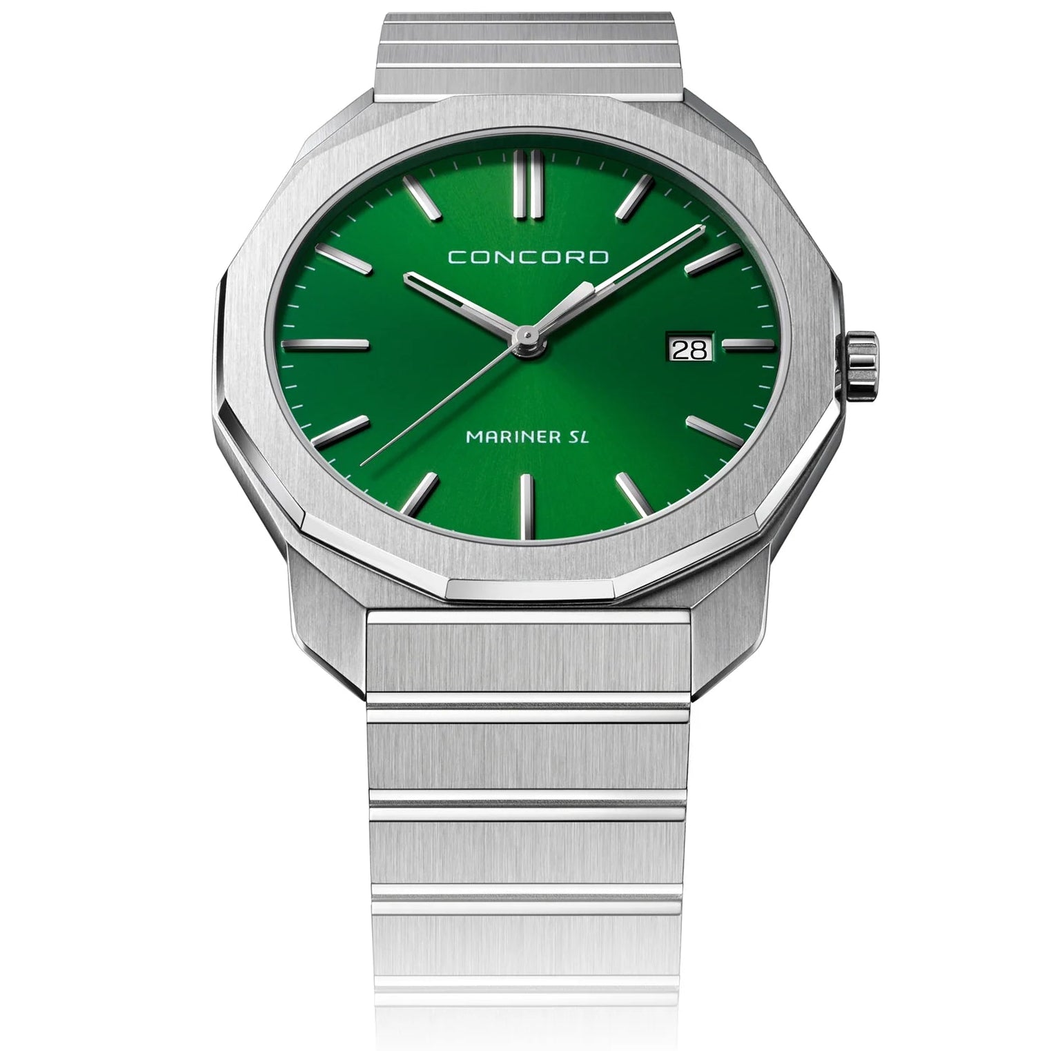 CONCORD MENS WATCH SILVER TONE CASE QUARTZ