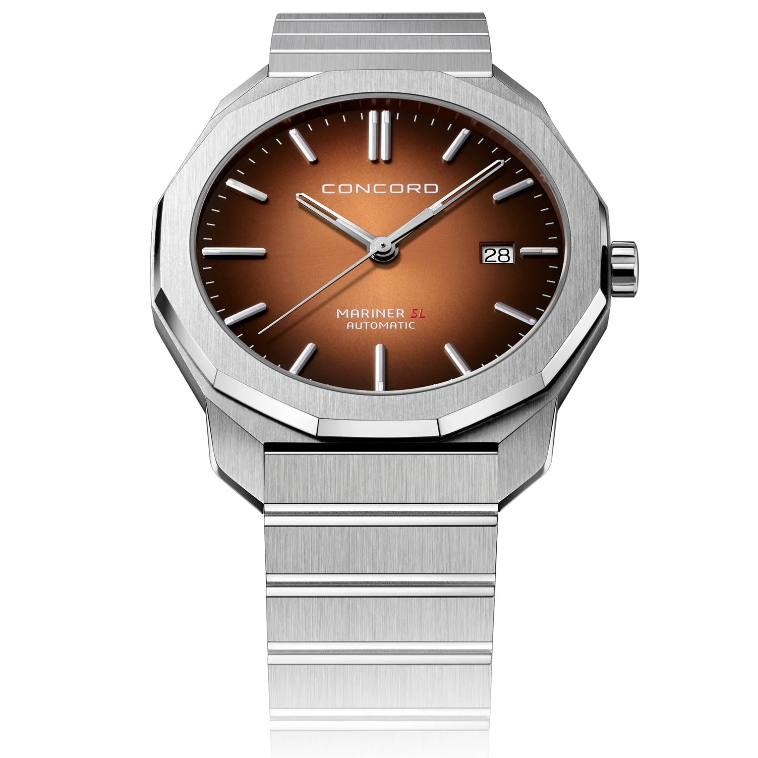 CONCORD MENS WATCH SILVER TONE CASE AUTOMATIC