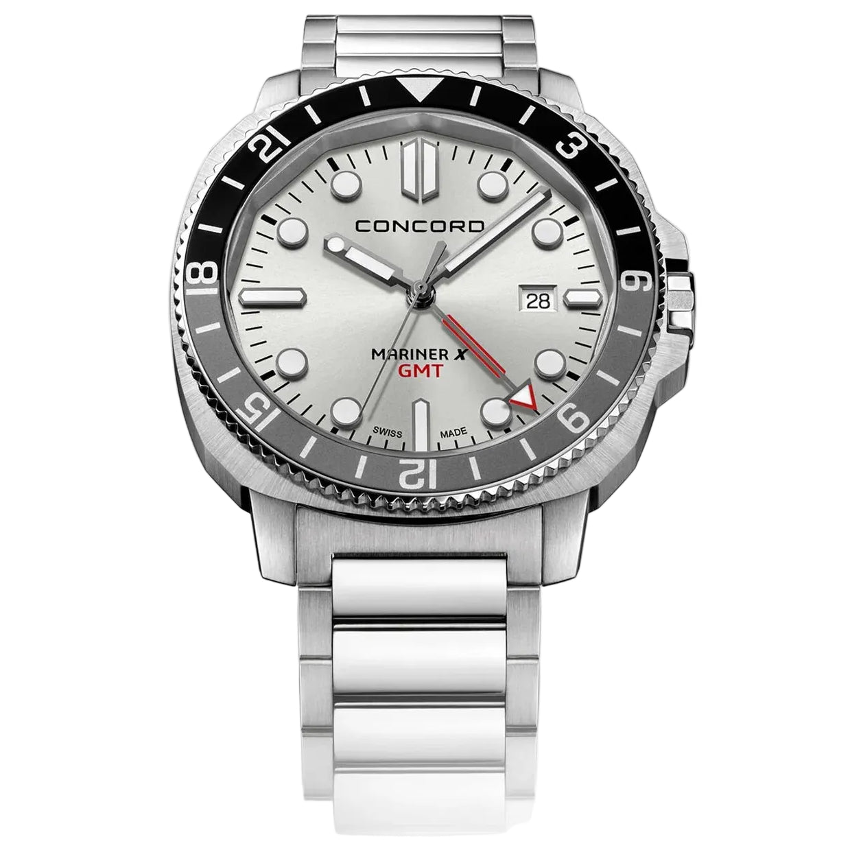 CONCORD MENS WATCH SILVER TONE CASE QUARTZ