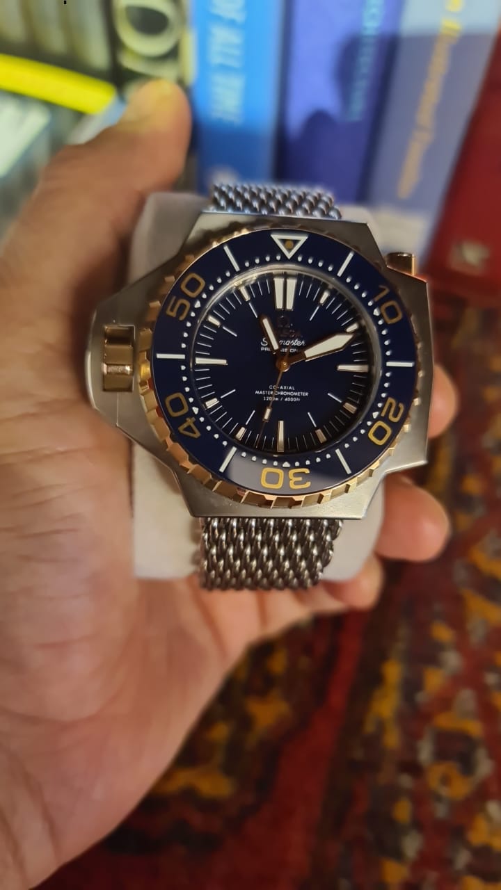 OMEGA SEAMASTER PLOPROF 1200M SEDNA™ GOLD ON TITANIUM - مستعملة بحالة ممتازة
