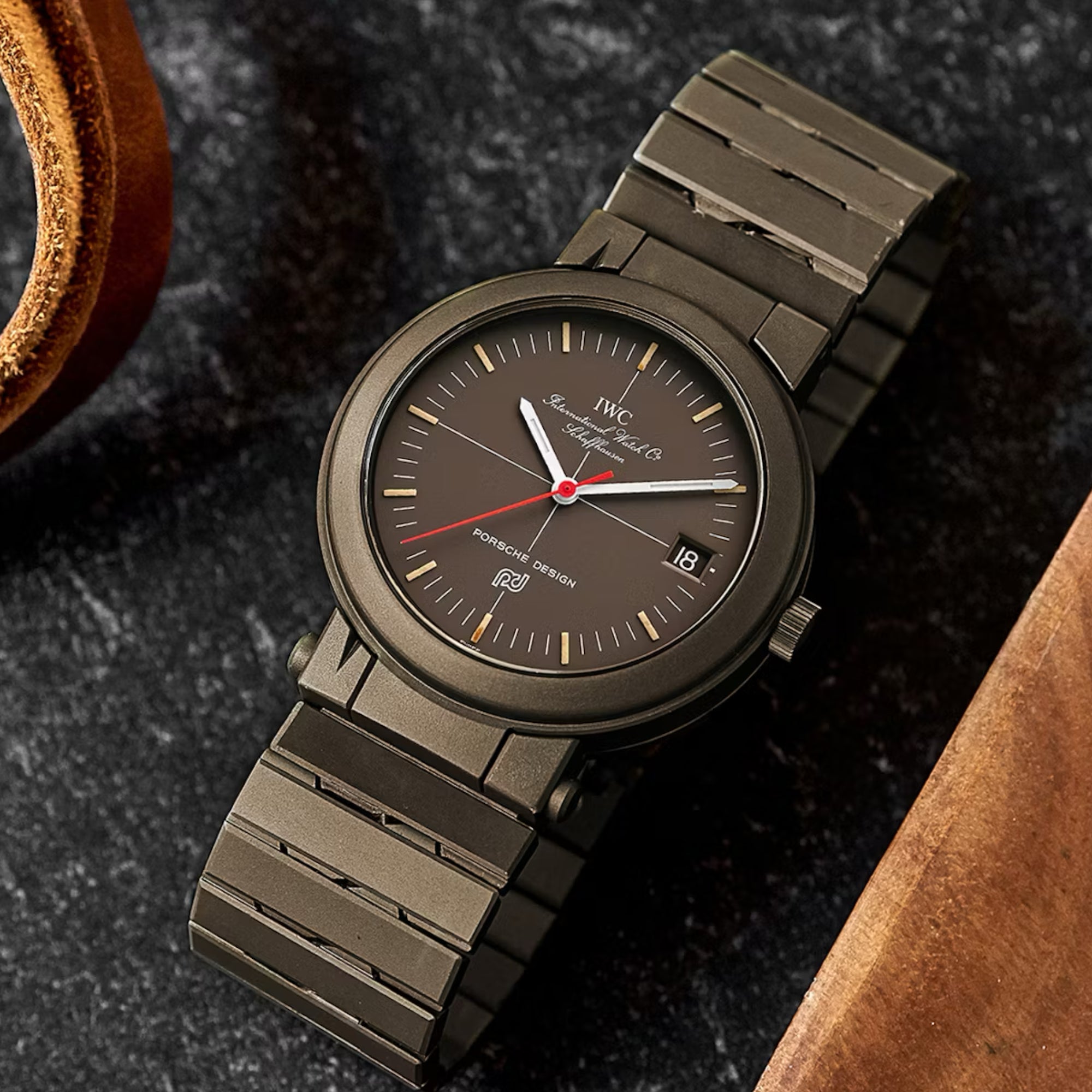 IWC Porsche Design IW3510 Automatic Compass 39Mm Aluminum Brown Dial
