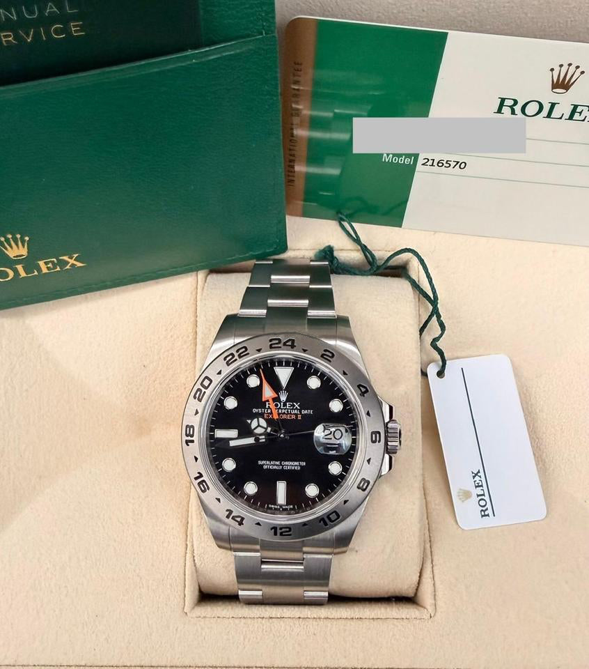 Rolex Explorer Ii 42Mm 216570 Stainless Steel Black Dial Men’S Watch