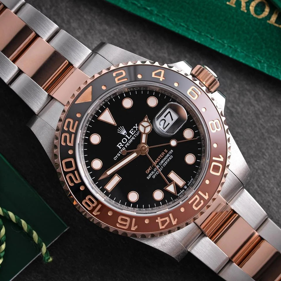 Rolex GMT Master II 126711CHNR-0002 Rootbeer Oyster Perpetual Date 40mm 18kt Rose Gold And Oystersteel Oyster Bracelet