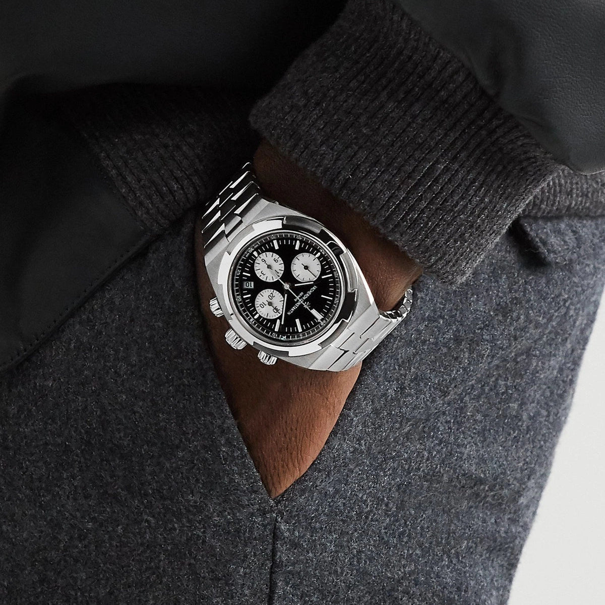 Vacheron Constantin Overseas Chronograph 42.5Mm Black Dial Stainless Steel Men’S Watch 5500V/110A-B481