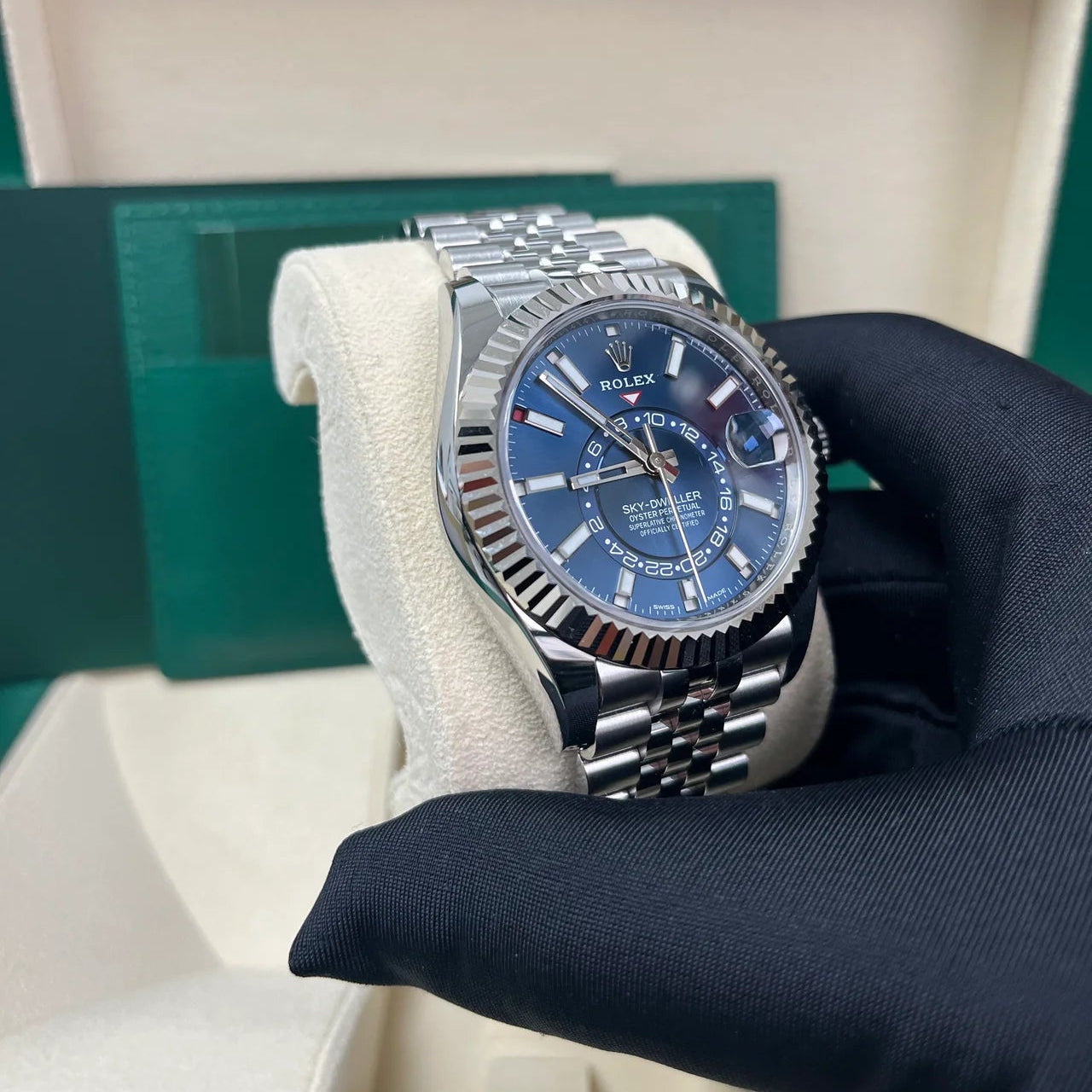 Rolex Sky Dweller 326934-0006 Stainless Steel & White Gold Bezel Blue Dial 42mm Men’s Watch