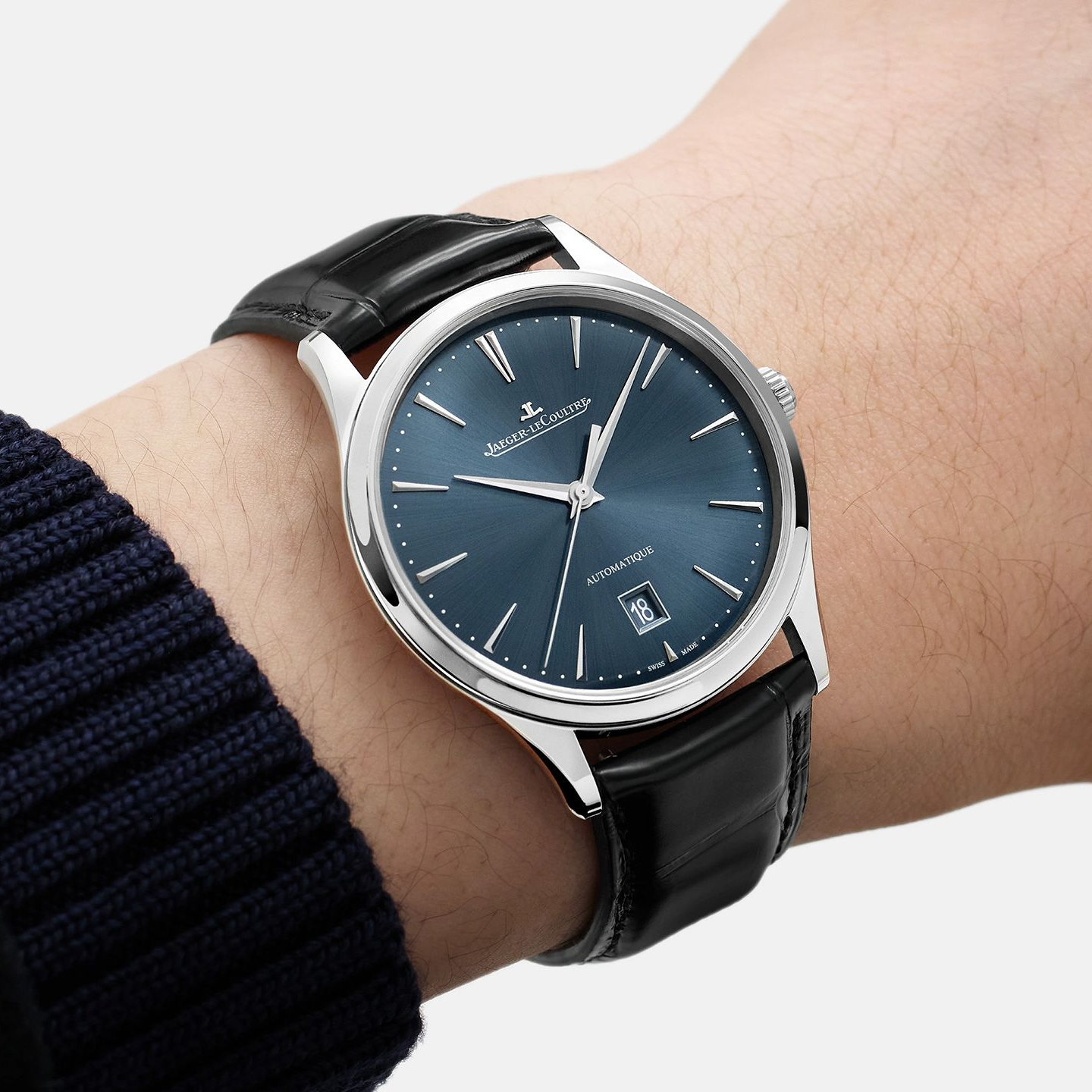 Master Ultra Thin 39 mm Automatic Steel Date Ultra Thin Watch Jaeger-LeCoultre