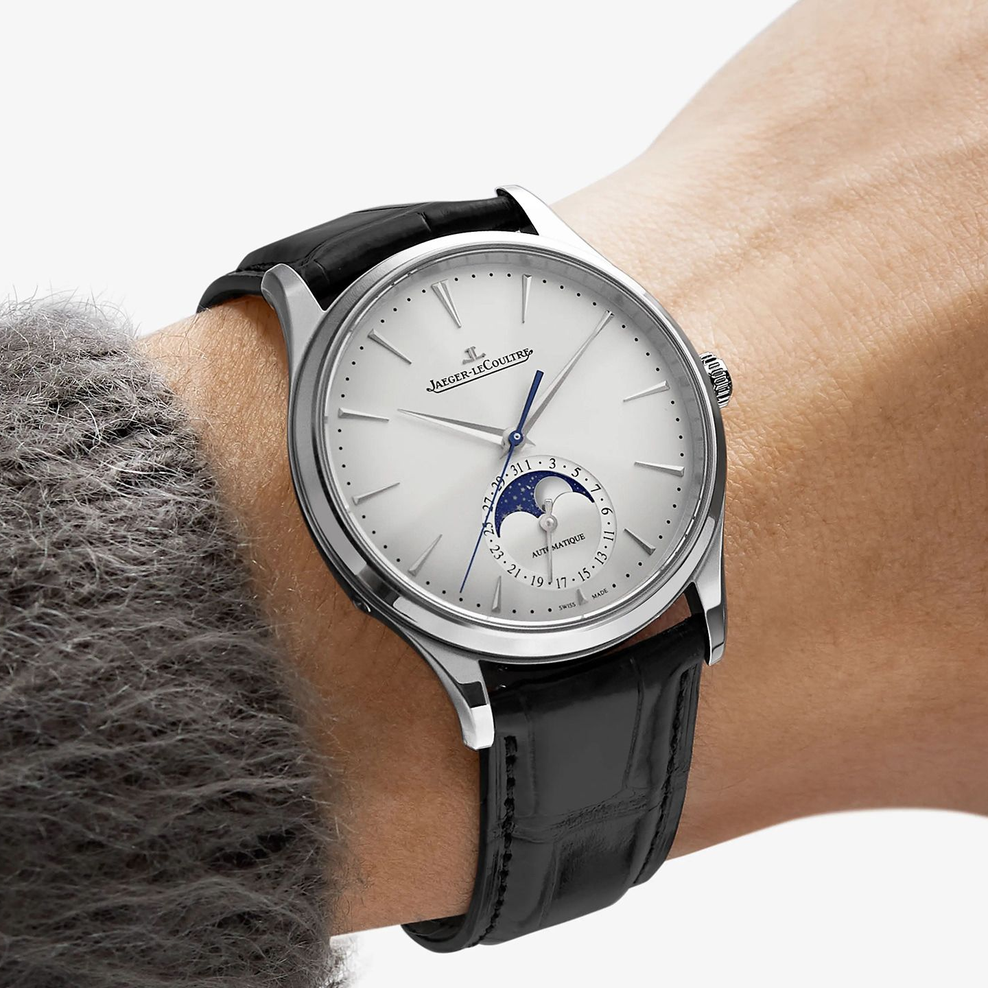 Master Ultra Thin 39 mm Automatic Steel Moon Phase Ultra Thin Watch Jaeger-LeCoultre