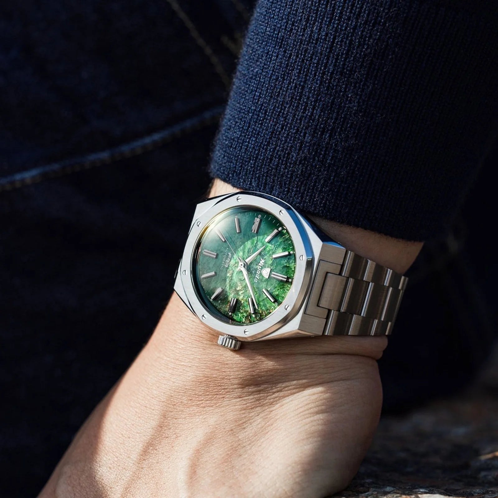 F77 SST Green Aventurine MK2 - 38mm 68053A Nivada Grenchen