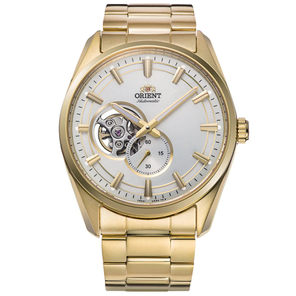 ORIENT MEN'S CONTEMPORARY AUTOMATIC SEMI-SKELETON WATCH
