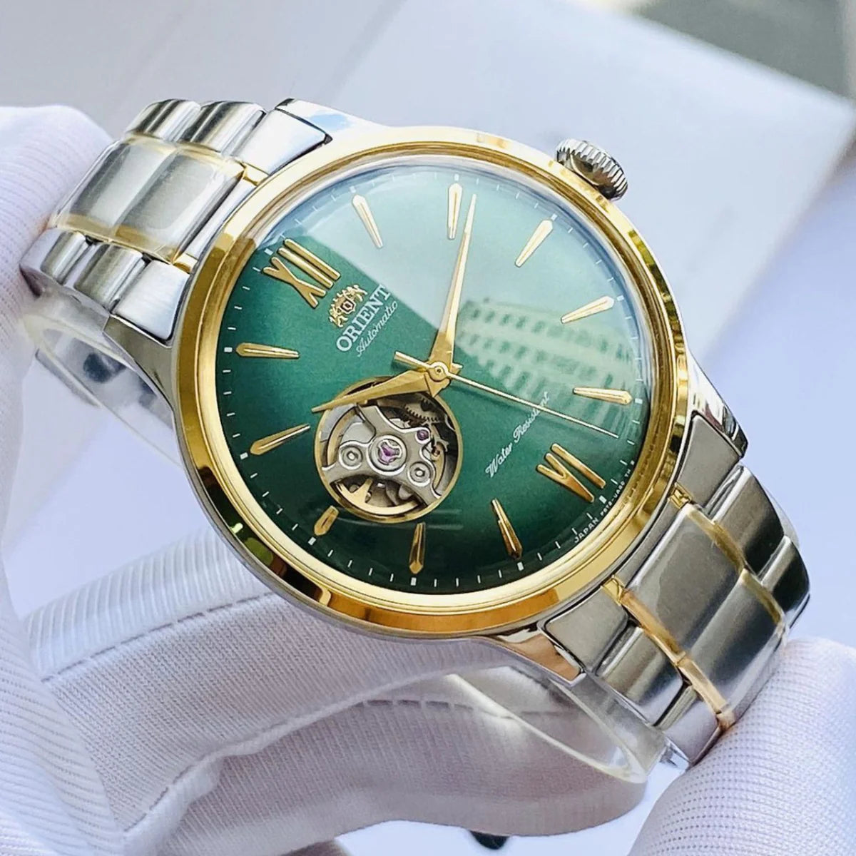 ORIENT MEN'S CLASSIC AUTOMATIC SEMI SKELETON WATCH