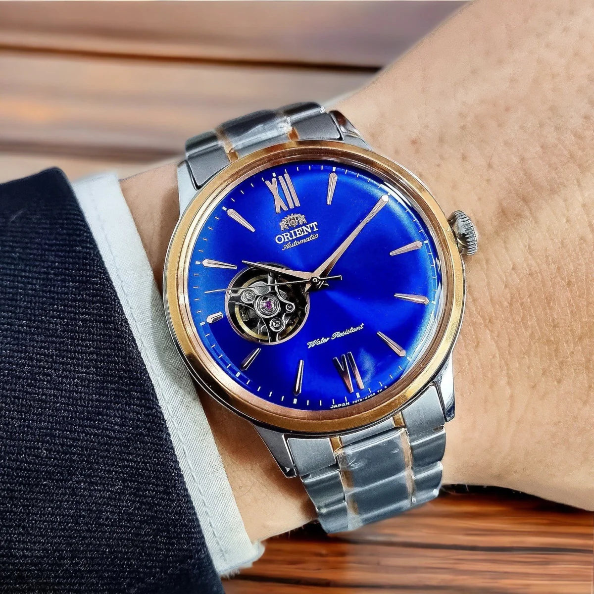 ORIENT MEN'S CLASSIC AUTOMATIC SEMI SKELETON WATCH