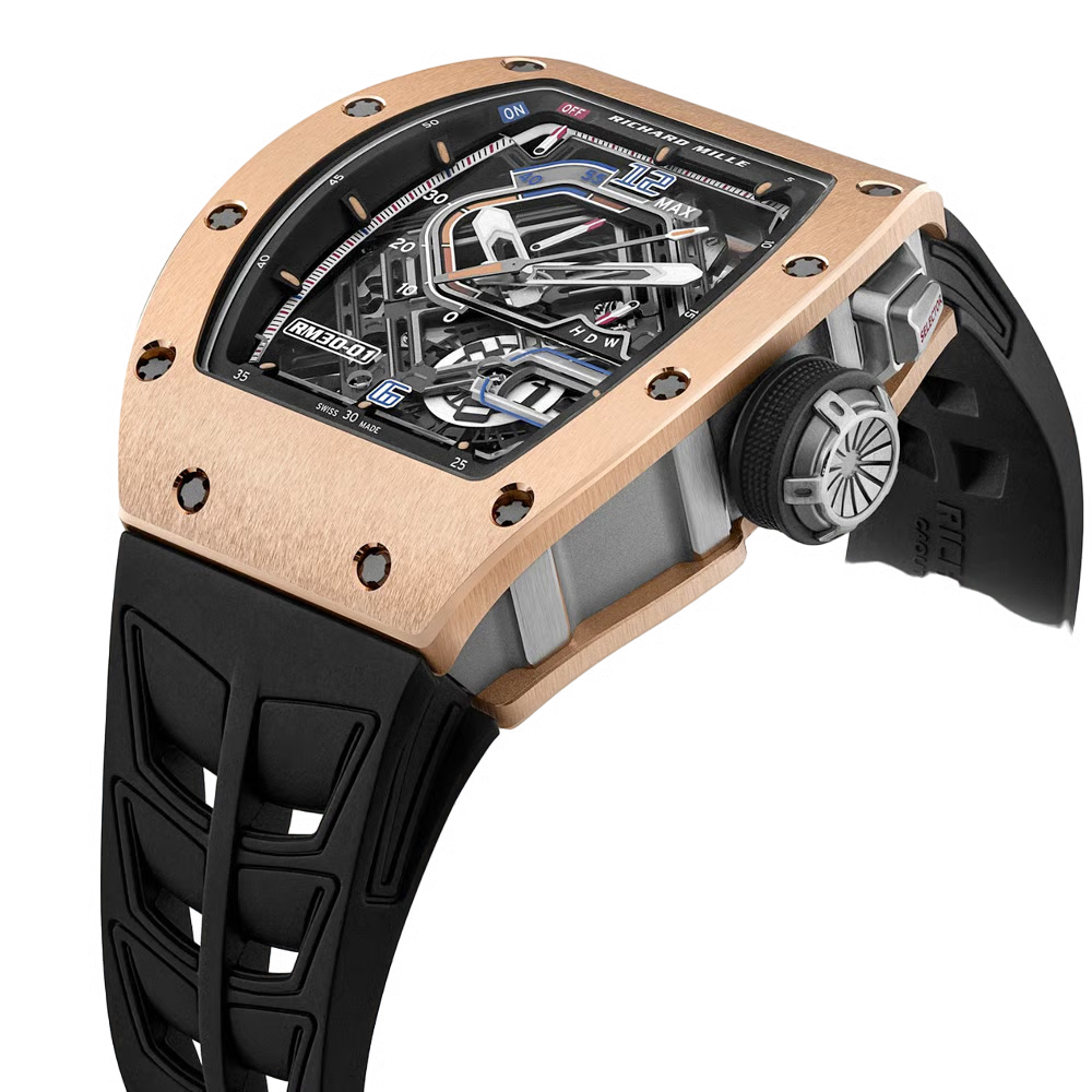 Richard Mille RM30-01 TI RG Automatic Rose Gold Declutchable Rotor Skeleton Dial 49.9mm Men’s Watch