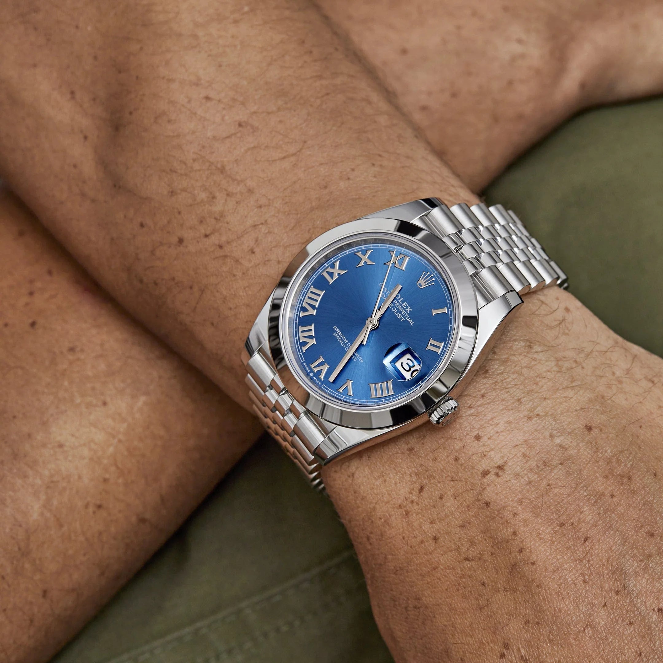 Rolex Datejust 126300 BLRJ Blue Roman Numerals 41Mm Stainless Steel Jubilee Bracelet