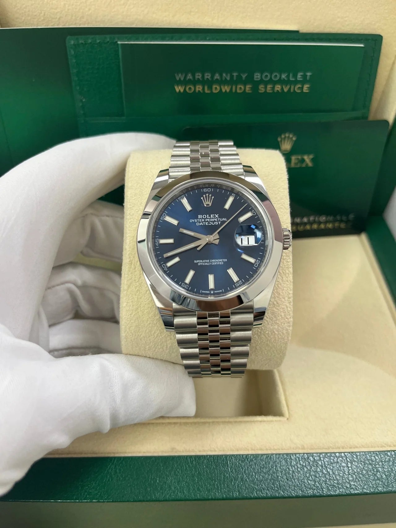 Rolex Datejust 126300 BLIJ Blue Index Dial 41Mm Jubilee Bracelet Oystersteel