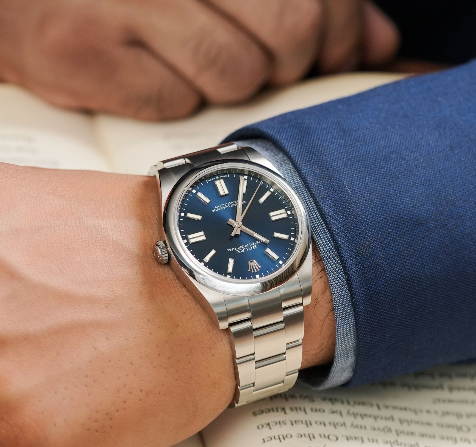 Rolex Oyster Perpetual 124300BL Blue Index Dial Stainless Steel