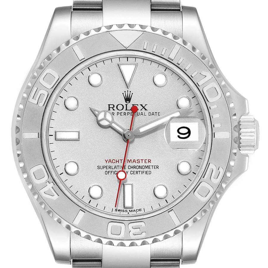 Rolex Yacht Master 116622-0002 Silver Dial Platinum Bezel 40Mm Oystersteel Men’S Watch