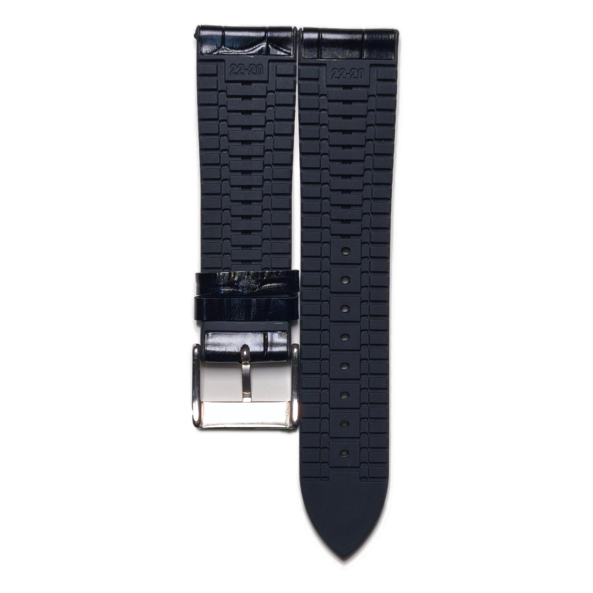 Hightone Leather and Rubber Black Band 20mm