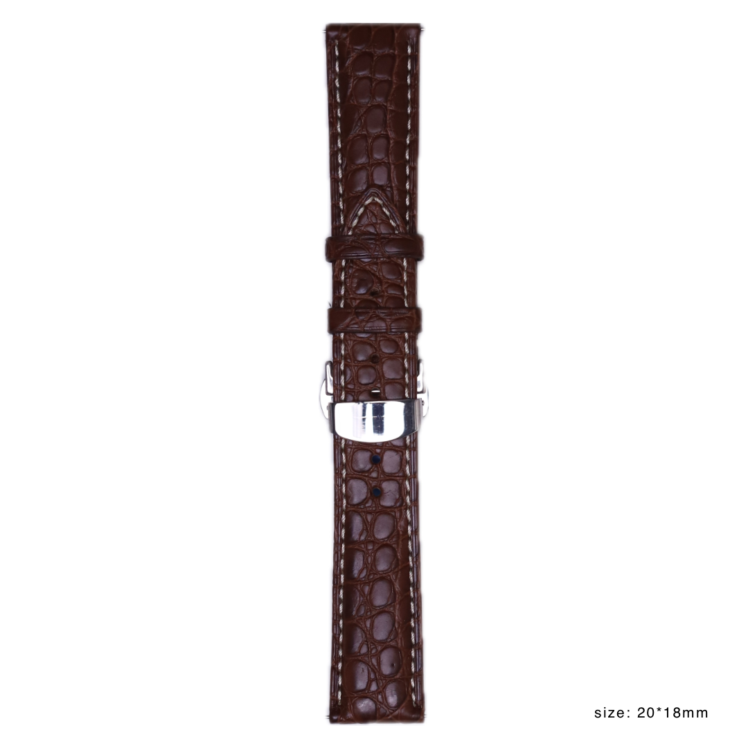 Handmade authentic Alligator leather band size 20*18