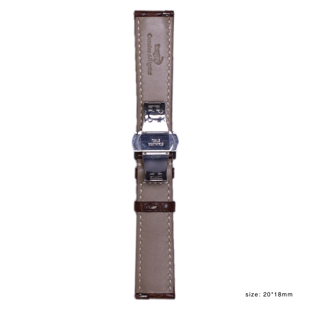 Handmade authentic Alligator leather band size 20*18