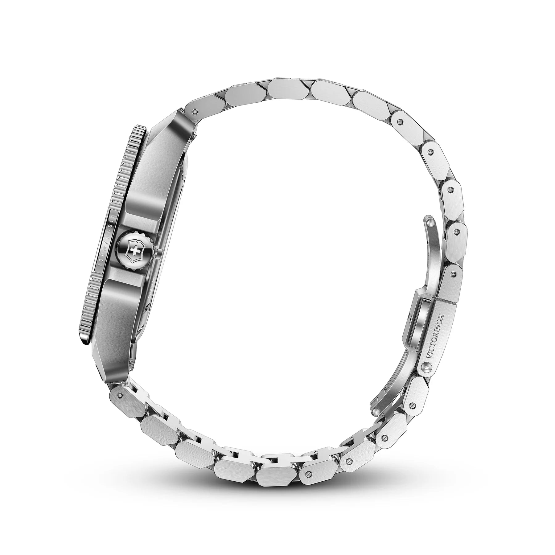 VICTORINOX MEN'S SILVER TONE CASE BLACK DIAL AUTOMATIC WATCH