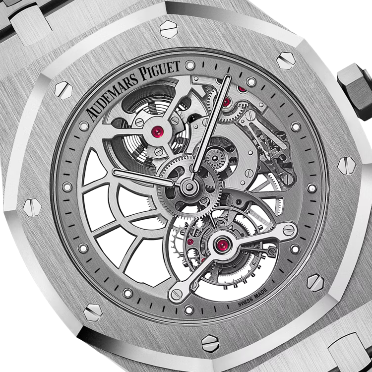 Audemars Piguet Royal Oak 26518ST.OO.1220ST.01 Tourbillon Extra-Thin Openworked Rhodium Stainless Steel 41mm Hand-Wound