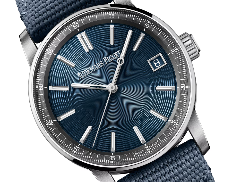 ساعة أوديمار بيغيه 11.59 15210ST.OO.A348KB.01 ذاتية التعبئة، مصنوعة من الفولاذ المقاوم للصدأ، مينا أزرق