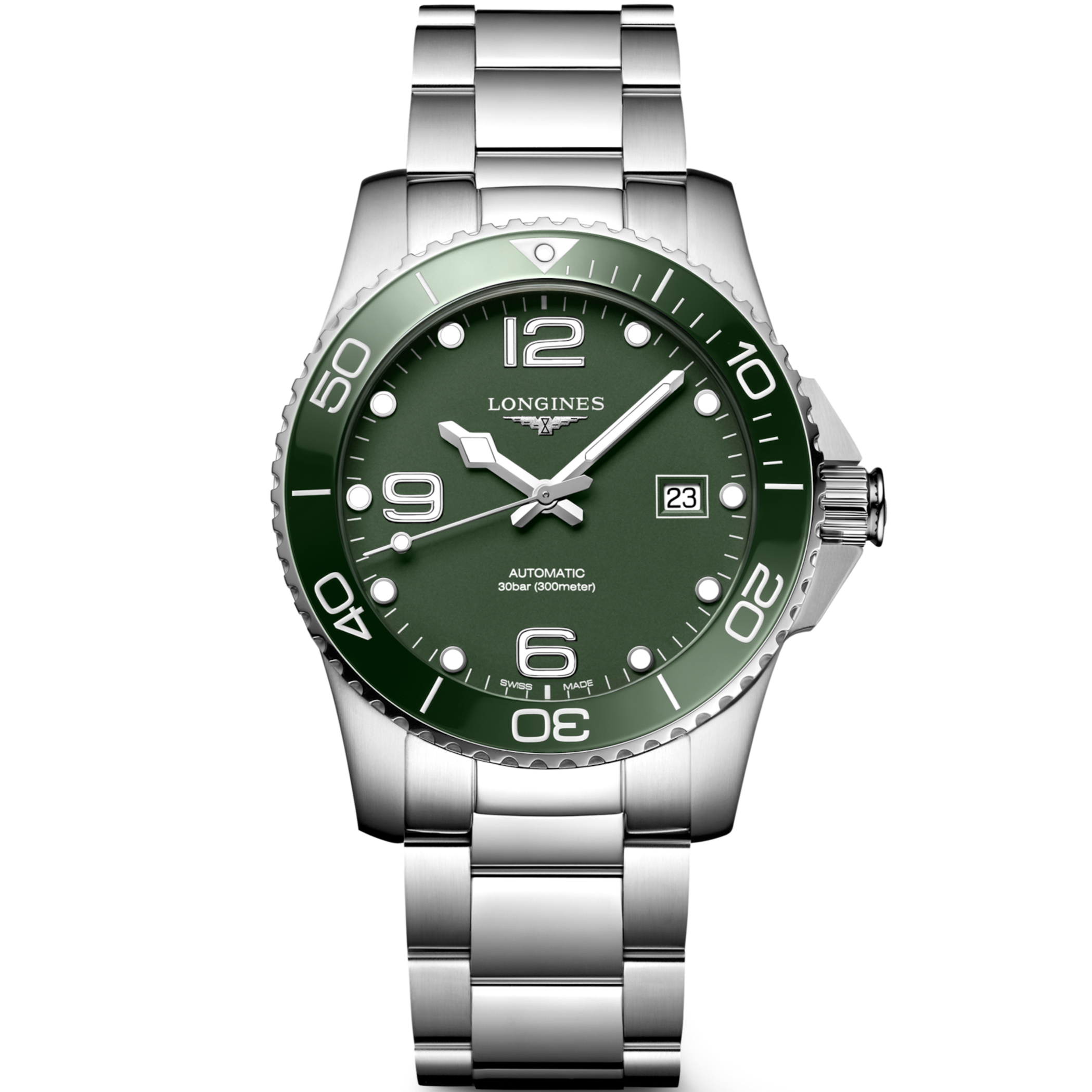 longines hydroconquest 41 olive green