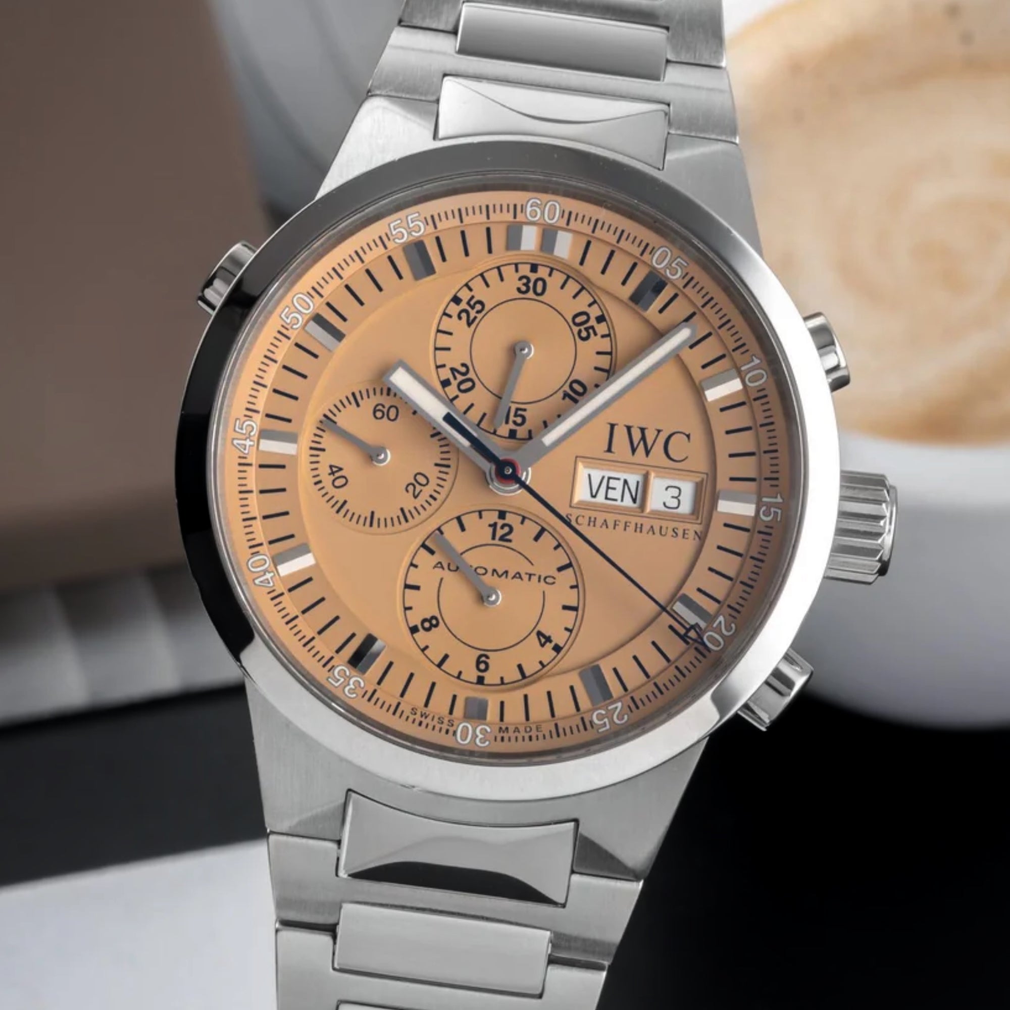IWC GST Split Second IW371513 Chronograph Salmon Dial