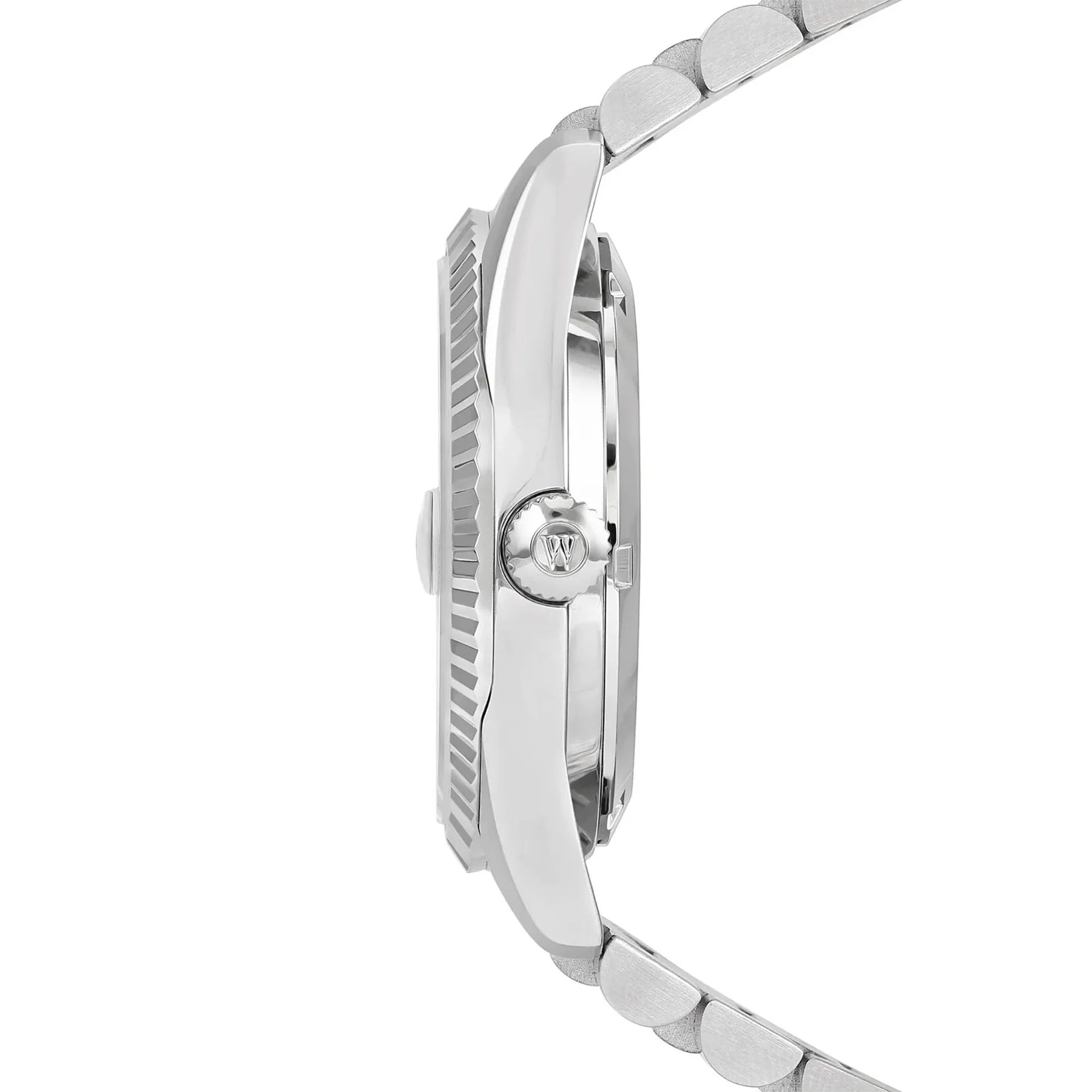 WEST END MEN'S SILVER TONE CASE SILVER DIAL AUTOMATIC WATCH