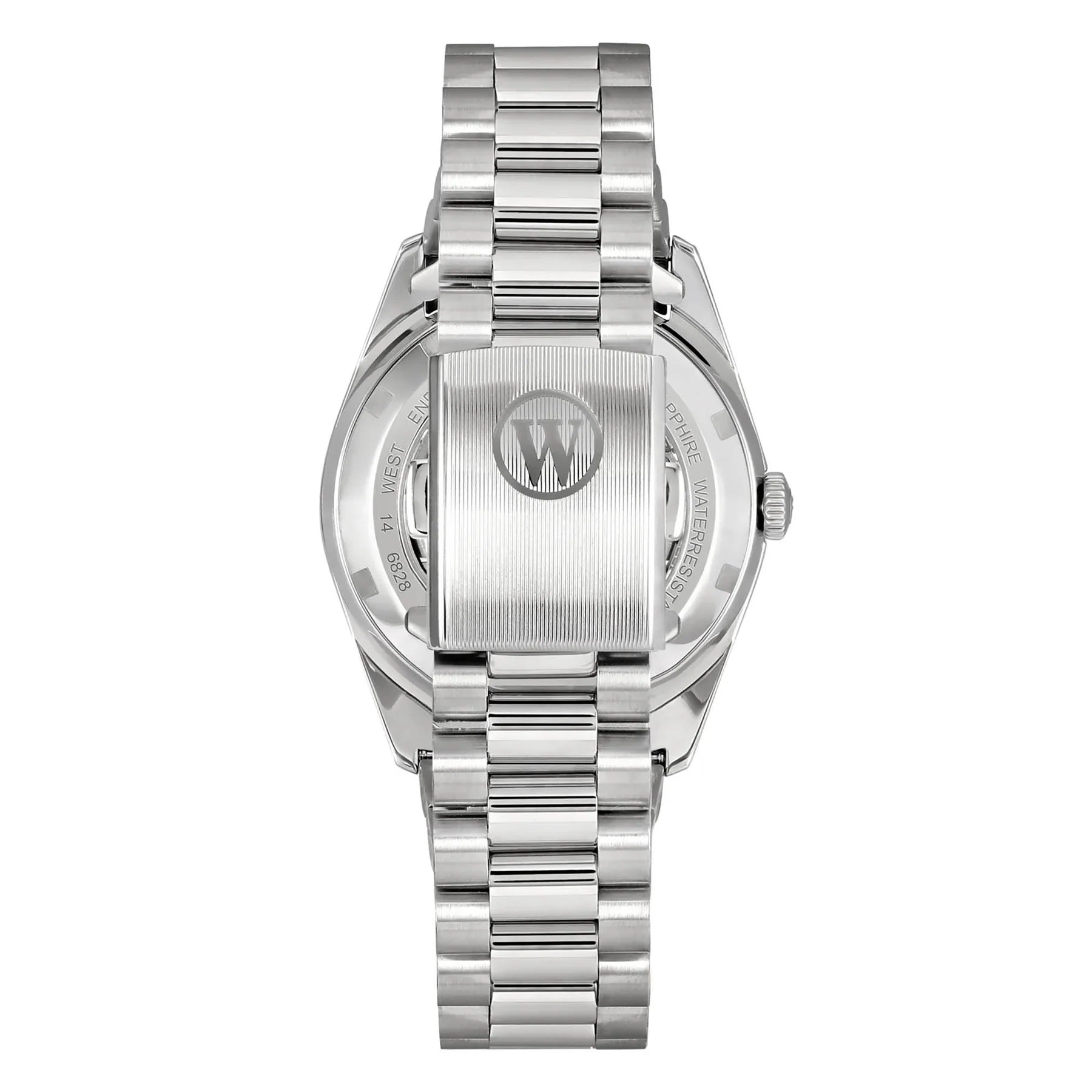 WEST END MEN'S SILVER TONE CASE SILVER DIAL AUTOMATIC WATCH