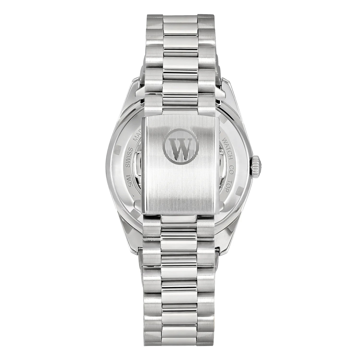 WEST END WOMEN'S SILVER TONE CASE GREEN DIAL AUTOMATIC WATCH