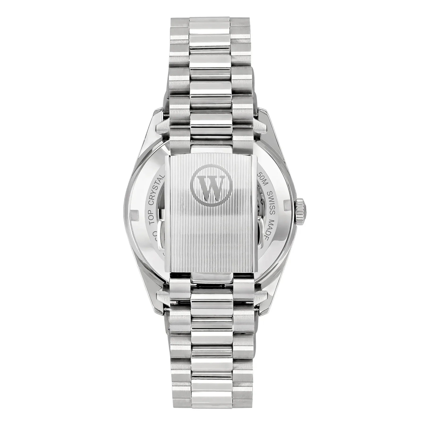 WEST END WOMEN'S SILVER TONE CASE TURQUOISE DIAL AUTOMATIC WATCH