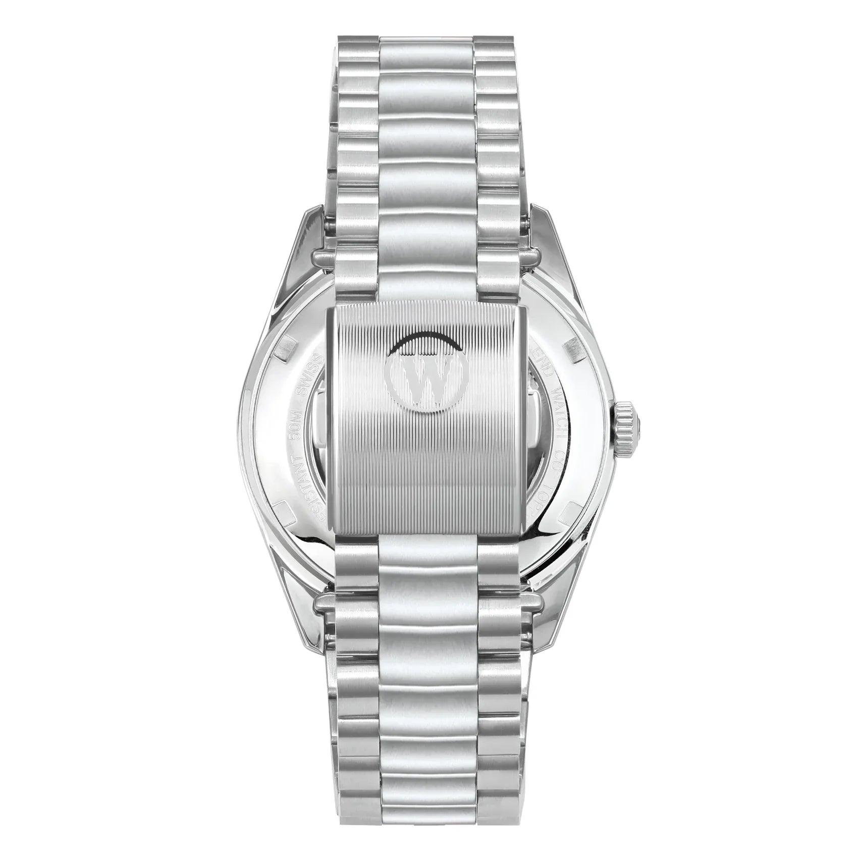 WEST END WOMEN'S SILVER TONE CASE TURQUOISE DIAL AUTOMATIC WATCH