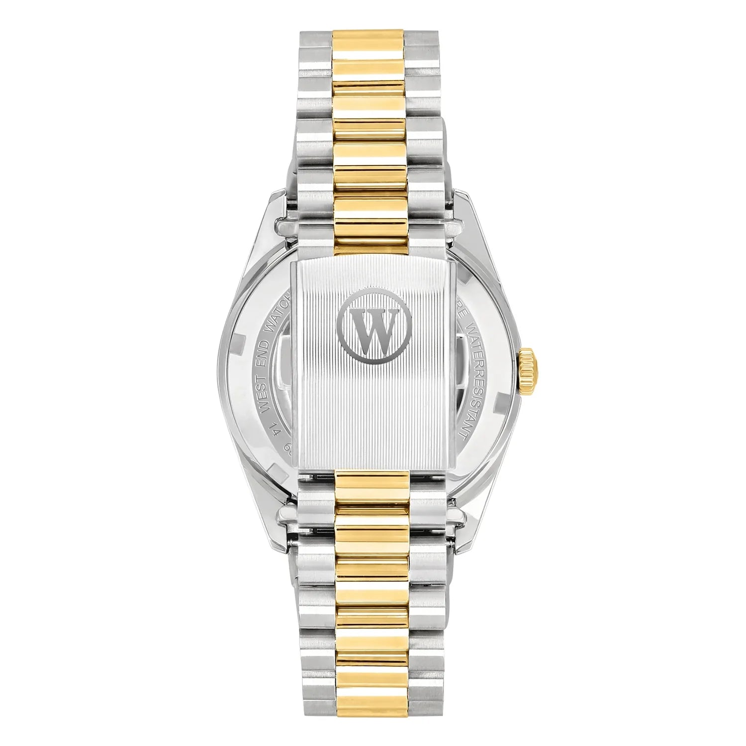 WEST END WOMEN'S SILVER TONE CASE TURQUOISE DIAL AUTOMATIC WATCH