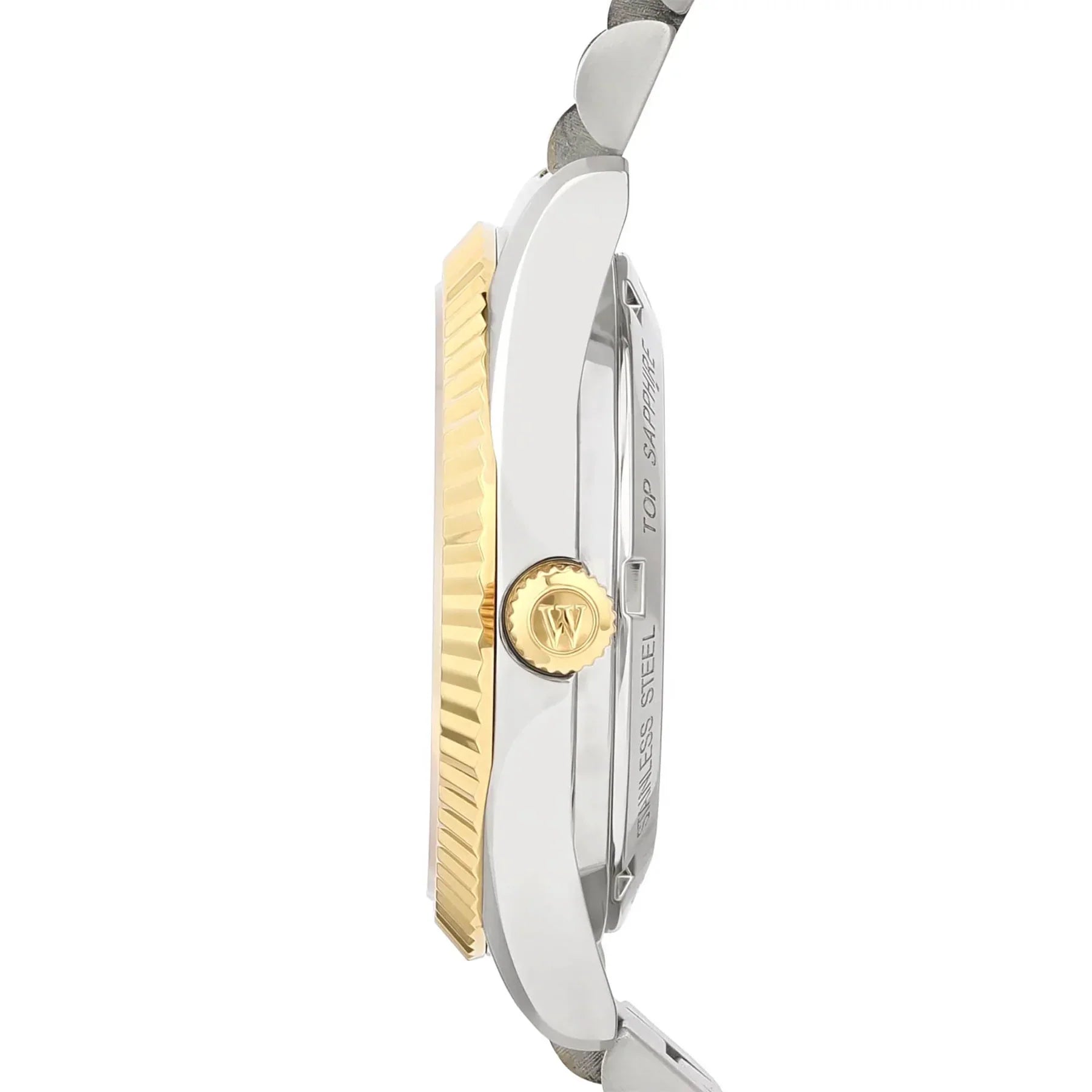 WEST END WOMEN'S SILVER & GOLD TONE CASE CHAMPAGNE DIAL AUTOMATIC WATCH