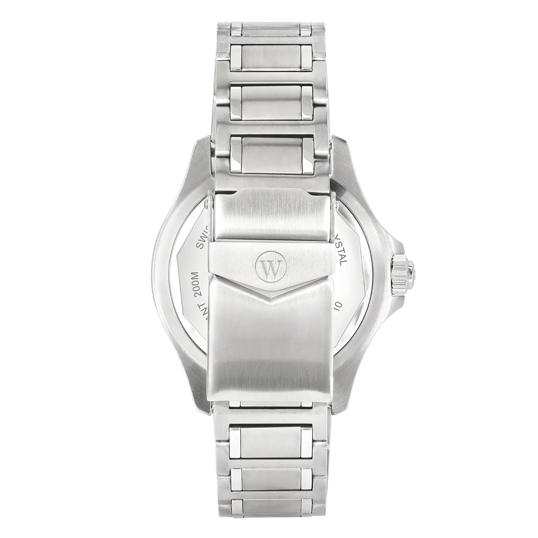 WEST END MEN'S SILVER TONE CASE BLACK DIAL AUTOMATIC WATCH