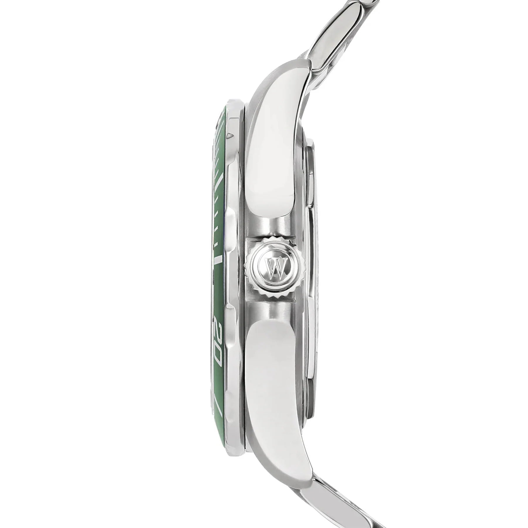 WEST END MEN'S SILVER TONE CASE BLACK DIAL AUTOMATIC WATCH