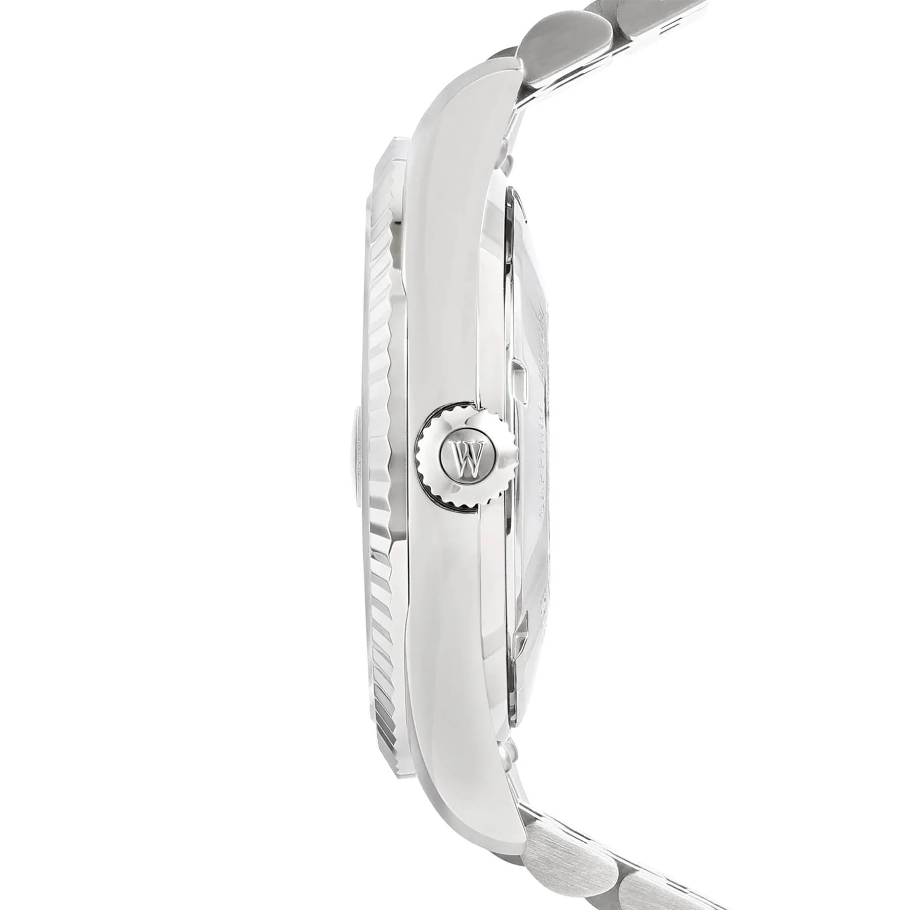 WEST END MEN'S SILVER TONE CASE BLACK DIAL AUTOMATIC WATCH