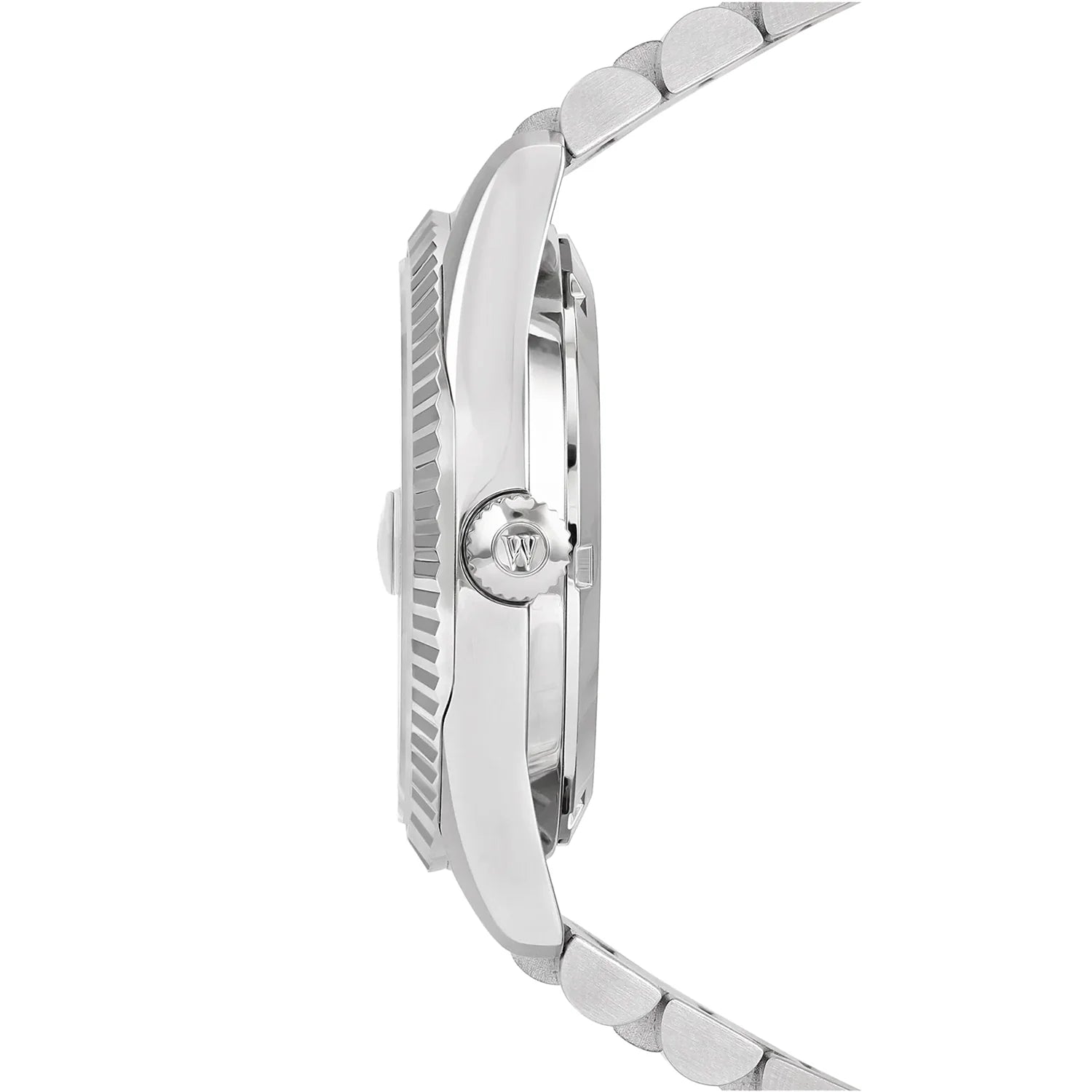 WEST END MEN'S SILVER TONE CASE RHUTHENIUM DIAL AUTOMATIC WATCH