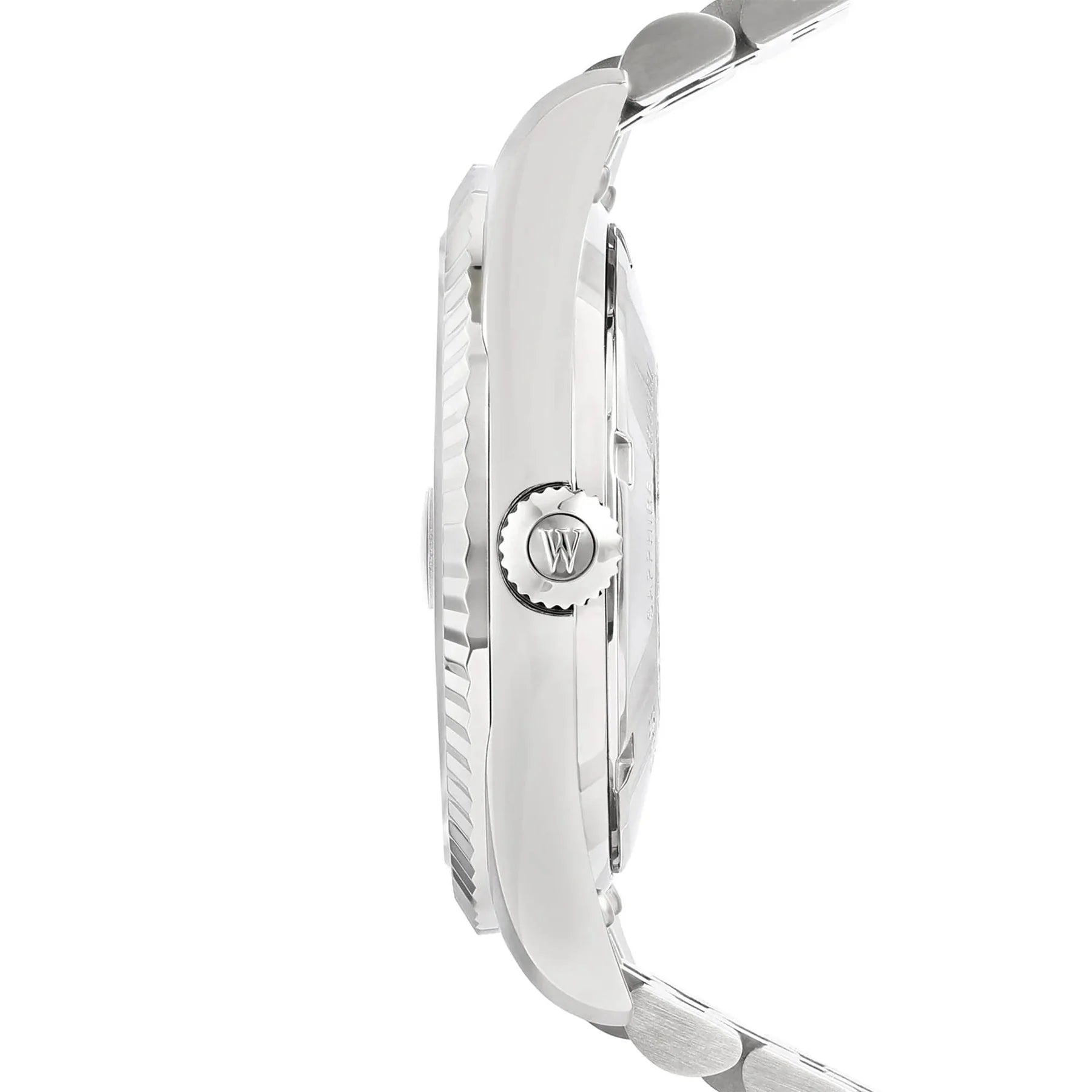 WEST END MEN'S SILVER TONE CASE BLUE DIAL AUTOMATIC WATCH