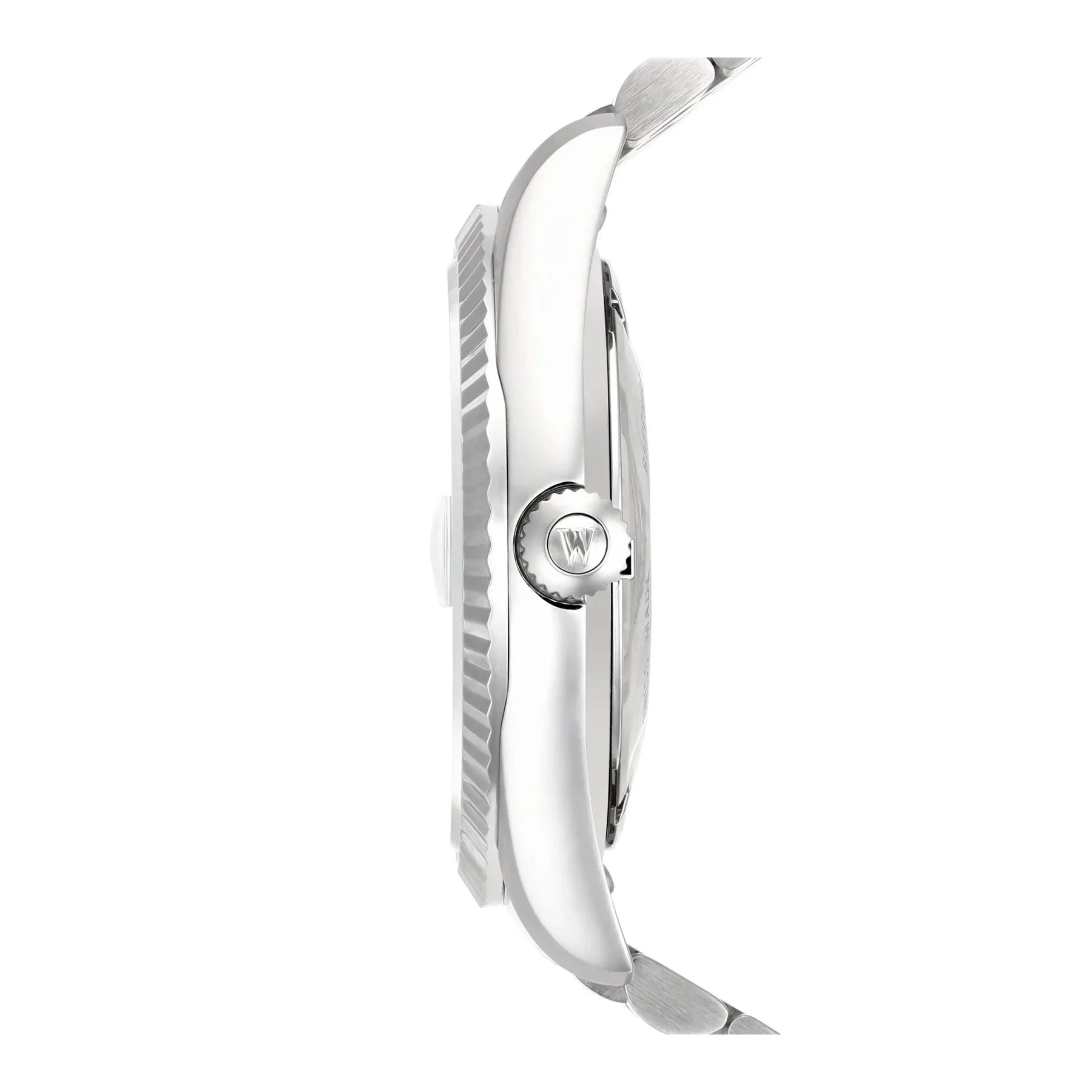 WEST END MEN'S SILVER TONE CASE ORANGE DIAL AUTOMATIC WATCH