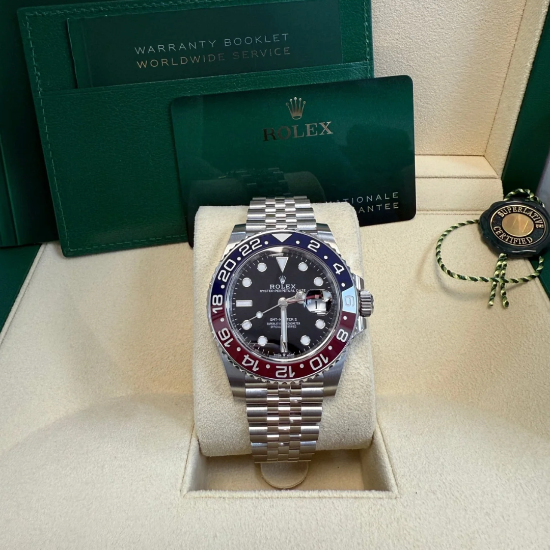 Rolex Gmt Master II 126710BLRO-0001 Pepsi Oystersteel Jubilee Bracelet Black Dial