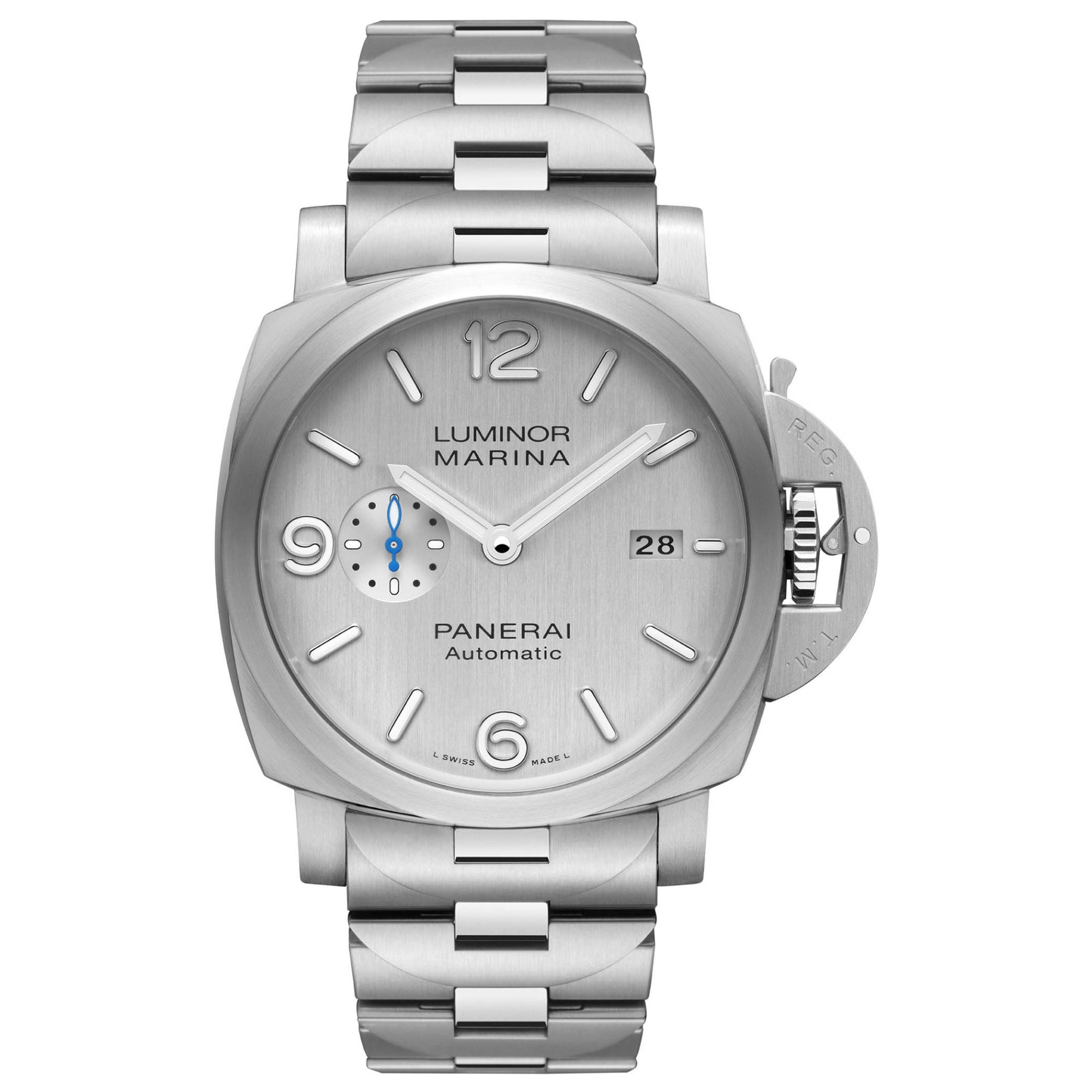 Panerai Luminor Marina Pam00977 Silver Arabic/Index Dial &Amp