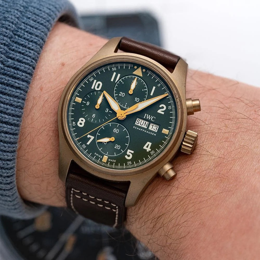 IWC Pilot IW387902 Chronograph Spitfire Green Dial