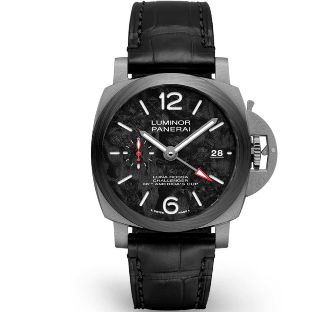 Panerai Luminor Luna Rossa GMT – 42mm – PAM01096 – Titanium Carbotech – Unworn – Full Set - Azzam Watches