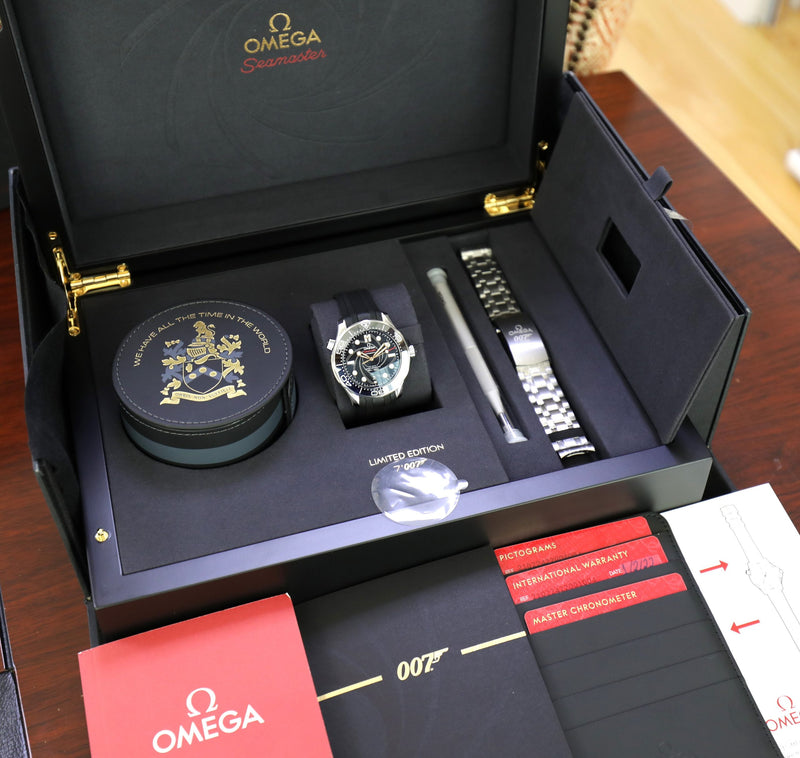 Omega Seamaster Diver 300M – James Bond 50th Anniversary – Limited Edition – New 2022 - Azzam Watches 